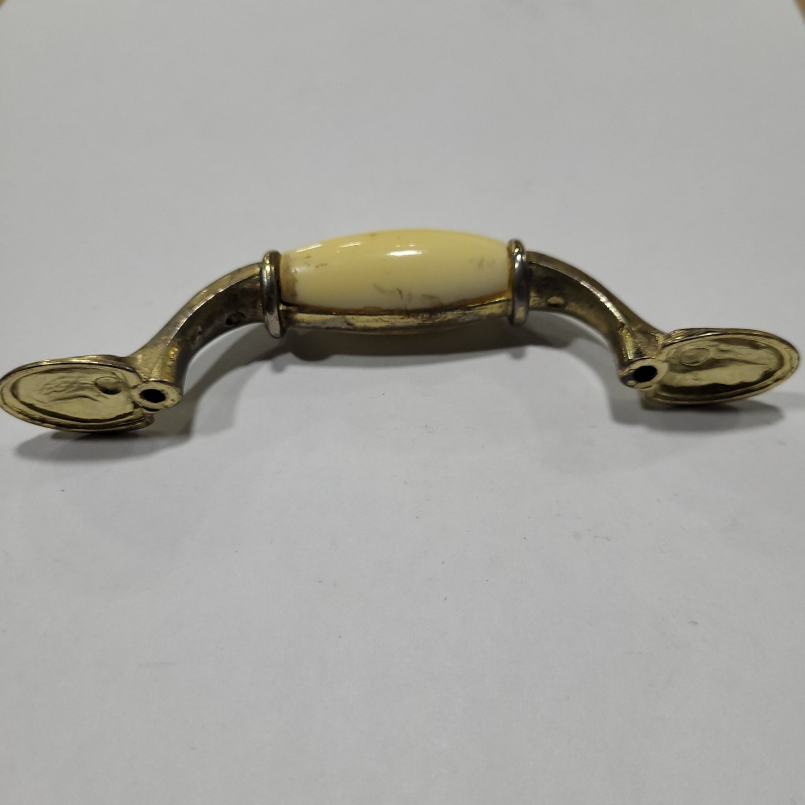 Used Gold (with off white centers) Cabinet Handle 3