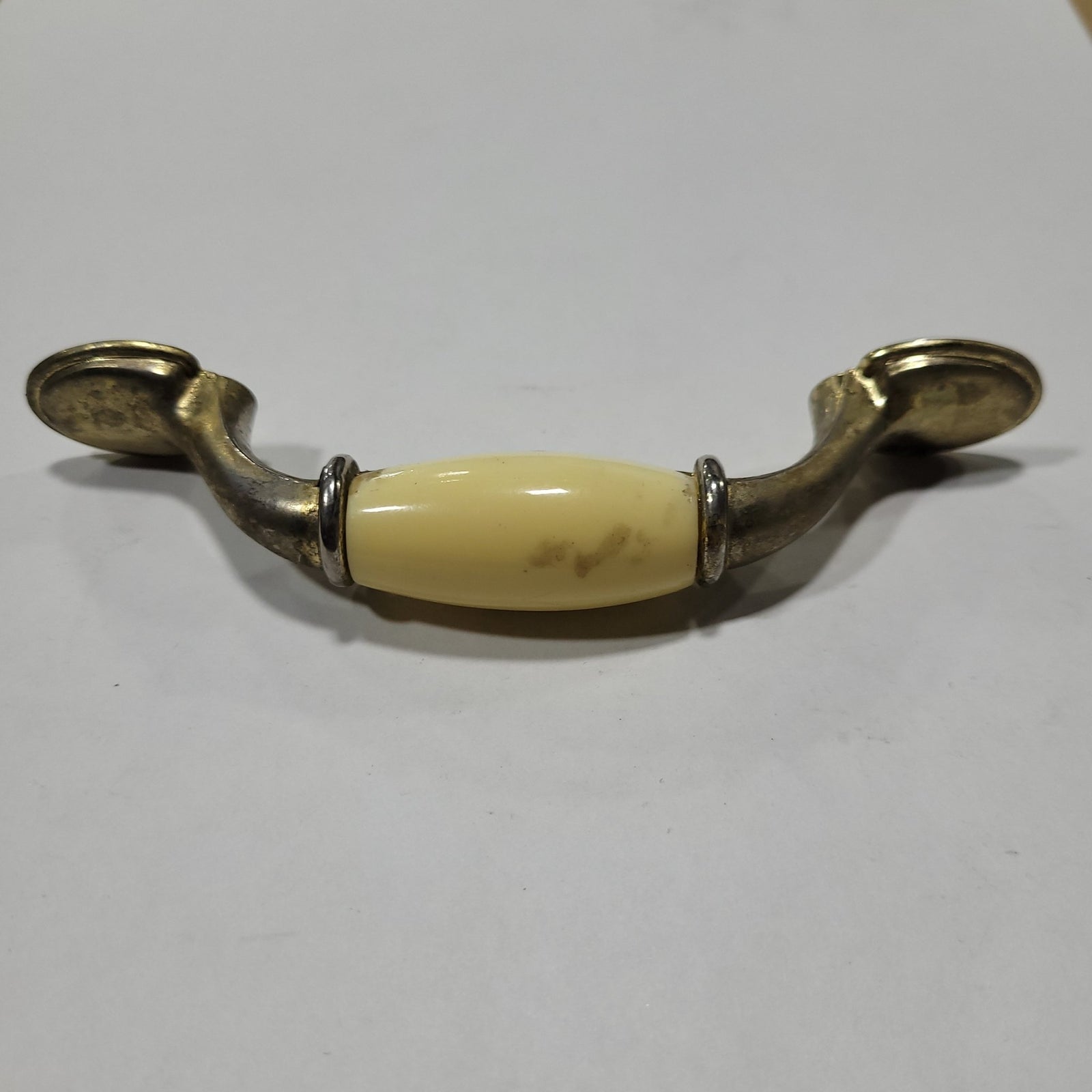 Used Gold (with off white centers) Cabinet Handle 3