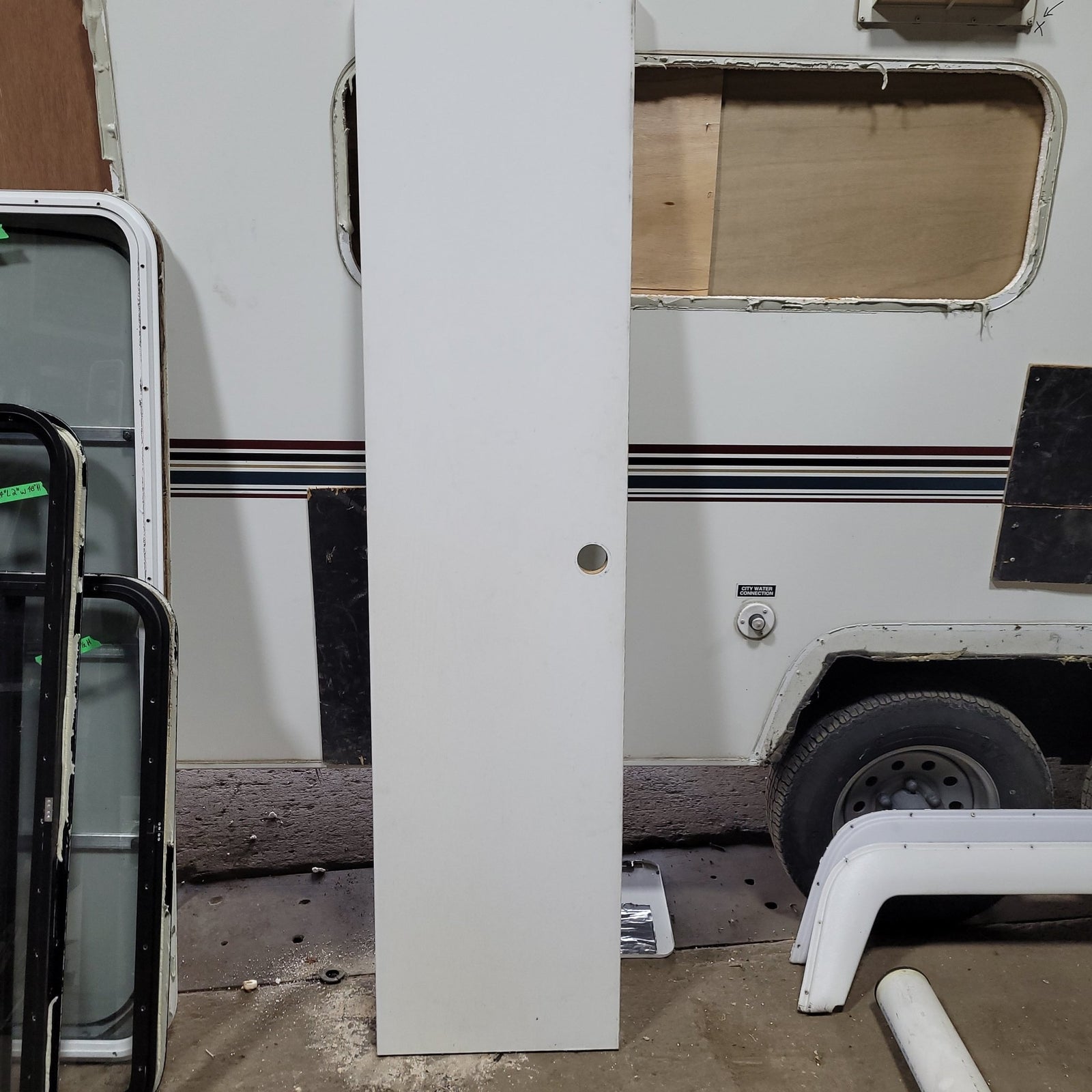 Used Interior Wooden Door 17 3/4