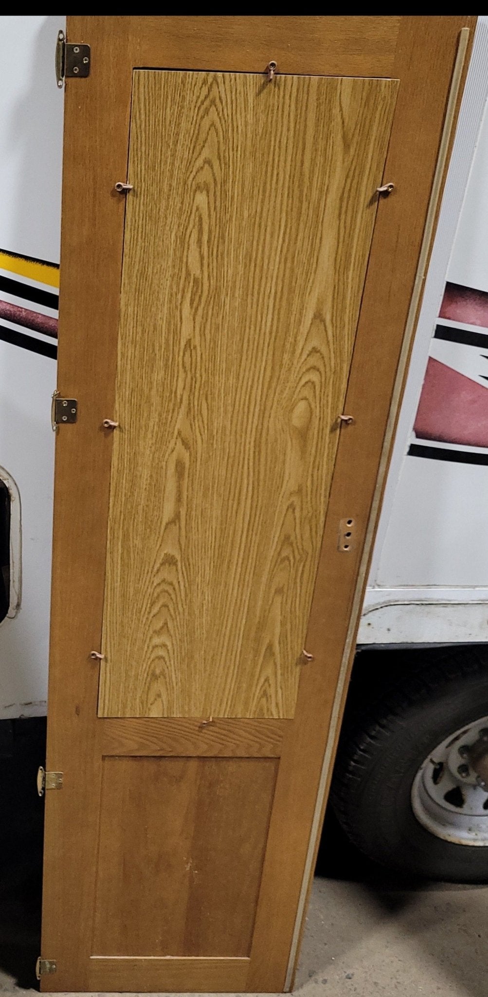 Used Interior Wooden Door 21 1/4" W X 73 3/4" H X 7/8" D - Young Farts RV Parts