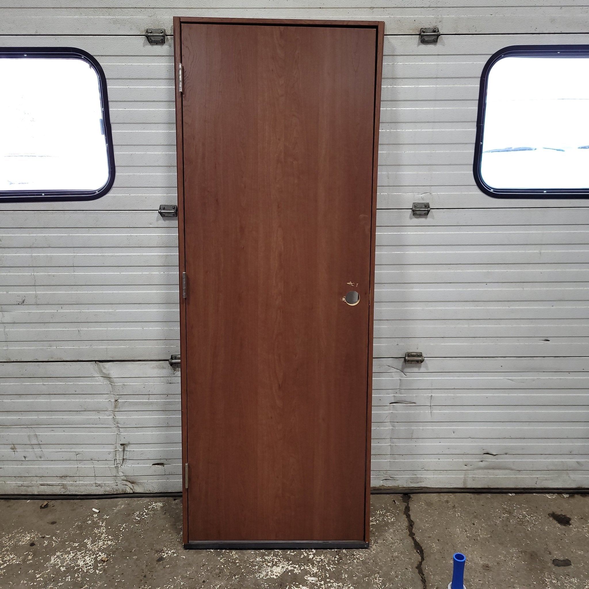 Used Interior Wooden Door & Frame 28 1/2" W X 75 1/3" H X 2 1/4" D - Young Farts RV Parts