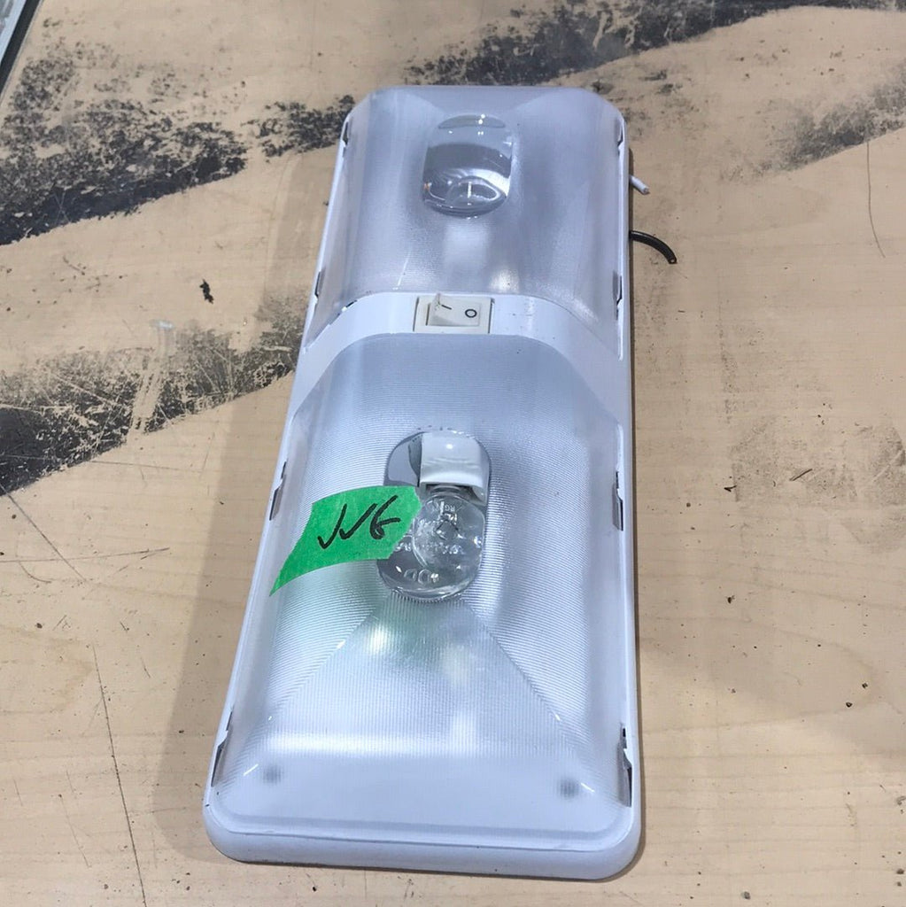 Used Light Fixture *DOUBLE* Off- White - Young Farts RV Parts