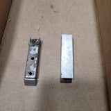 Used metal square baggage door catch chrome 1x