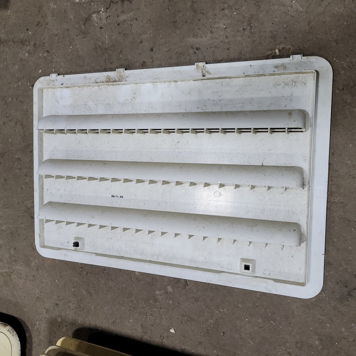 Used Norcold 617778 - Yellowed Air Intake Side Refrigerator Vent- NO FRAME - Young Farts RV Parts