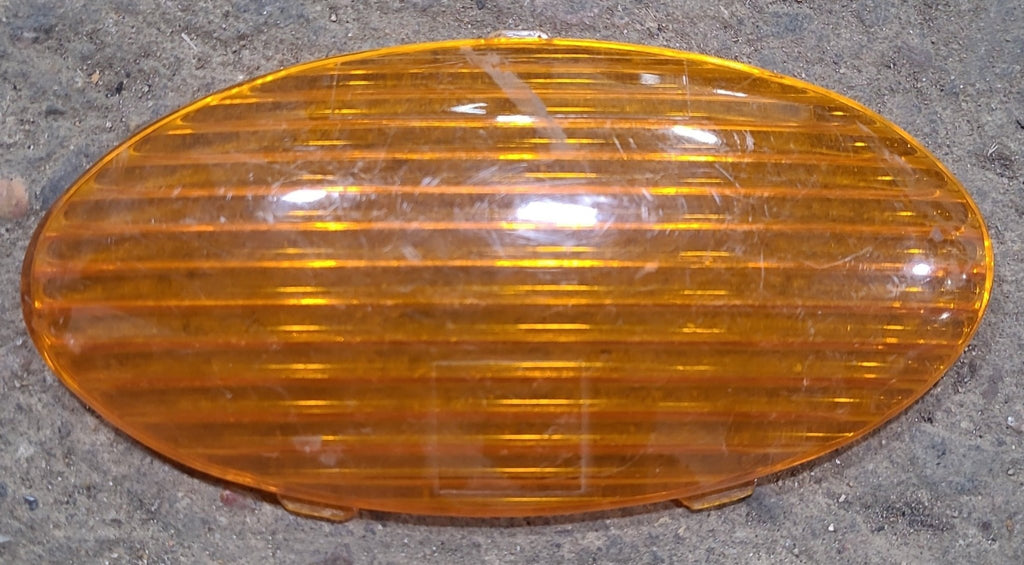 Used Porch Light Replacement Lens, Amber 5 1/2" X 2 3/4" - Young Farts RV Parts