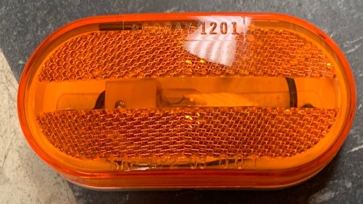 Used PRORAY 1201 | SAE-AP2-03 D.O.T. Replacement Lens for Marker Light | Amber - Young Farts RV Parts