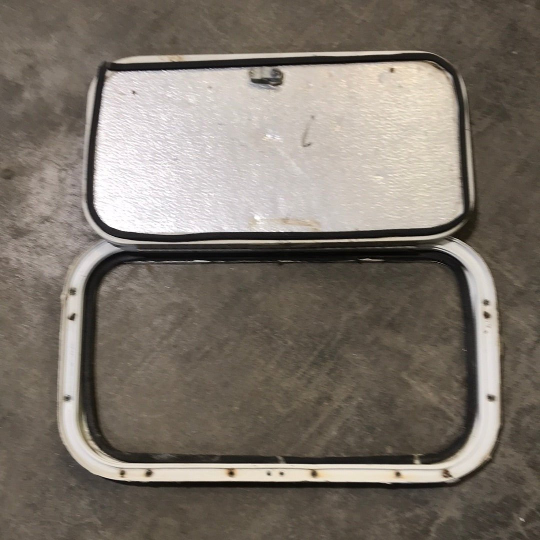 Used Radius Cargo / compartment Door 19 3/4" W x 10 7/8" L x 1/2" D - Young Farts RV Parts