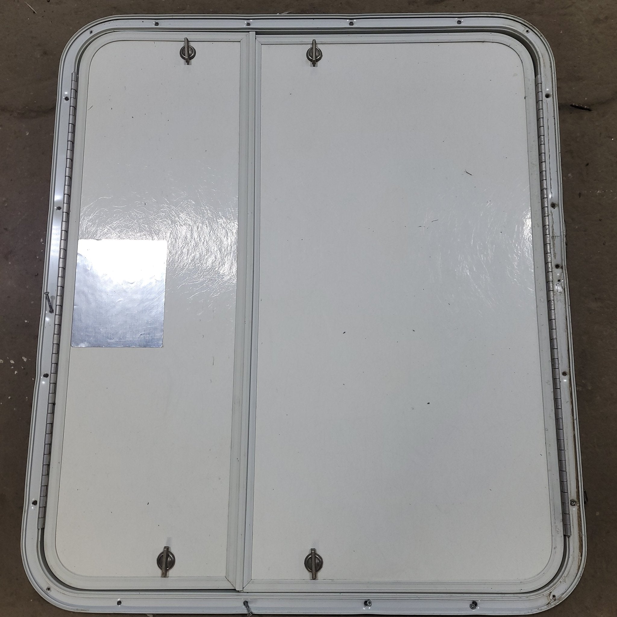 Used Radius Cargo/ Compartment Door 30" X 25 3/4" X 1/2"D - Young Farts RV Parts