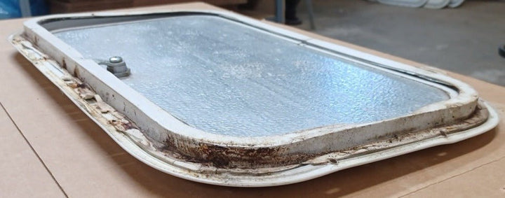 Used Radius Cornered Cargo Door 19 3/4" x 10 7/8" x 5/8 "D - Young Farts RV Parts