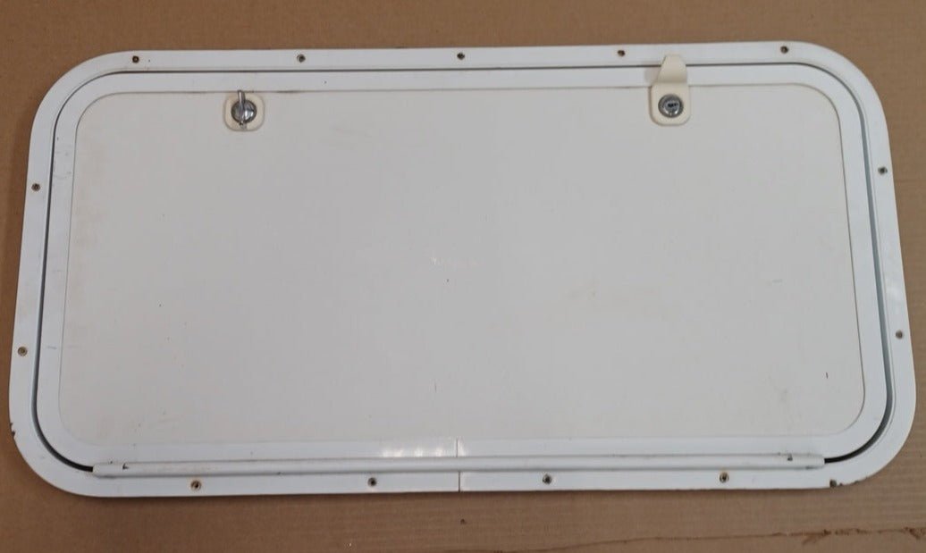 Used Radius Cornered Cargo Door 29 7/8" x 14 3/4" x 1 3/8"D - Young Farts RV Parts