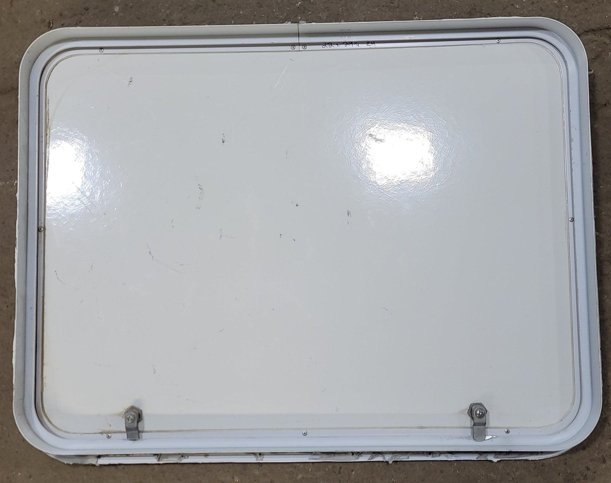 Used Radius Cornered Cargo Door 29" x 21 5/8" X 1 3/4" D - Young Farts RV Parts