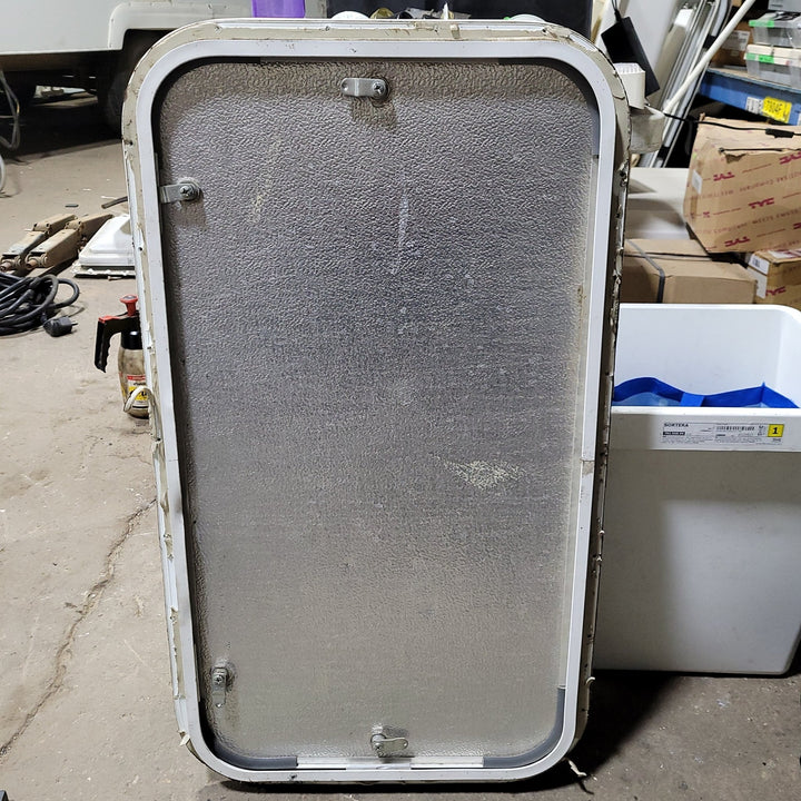 Used Radius Cornered Cargo Door 32 1/2" x 18 1/4" X 1" D - Young Farts RV Parts