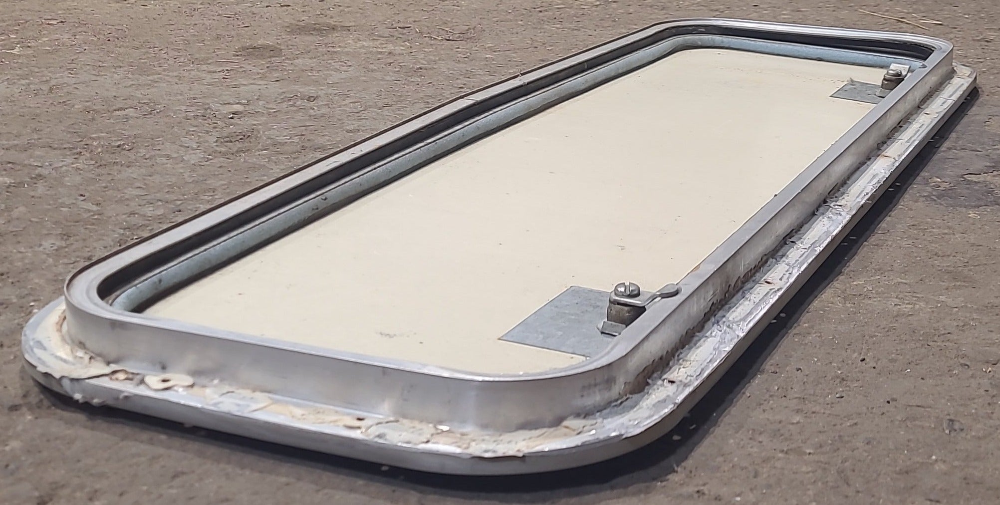 Used Radius Cornered Cargo Door 34 1/4" x 10 3/4" x 3/4" D - Young Farts RV Parts