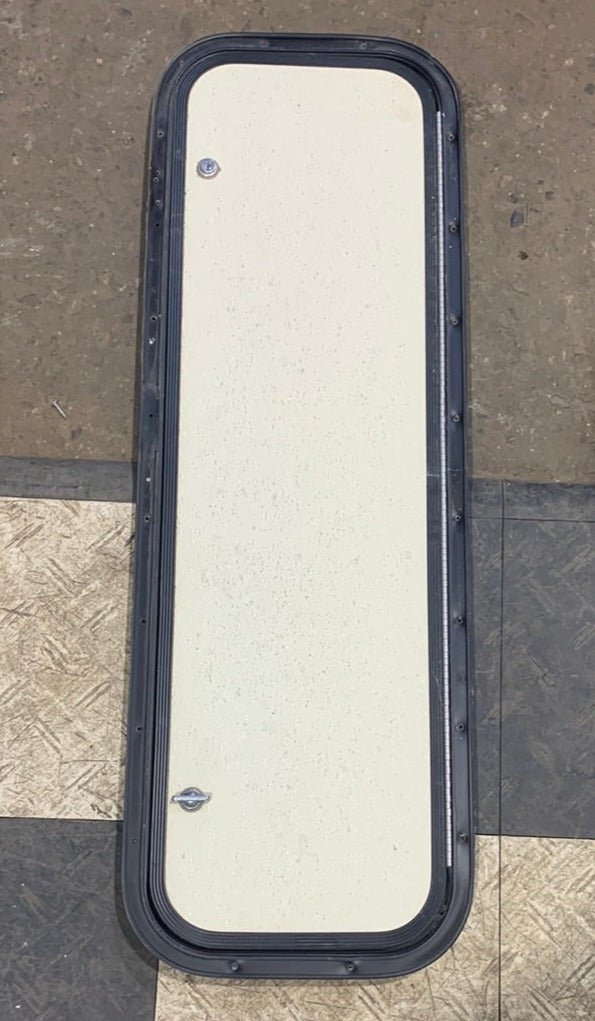 Used Radius Cornered Cargo Door 35 3/4" x 10 7/8" x 1/2"D - Young Farts RV Parts