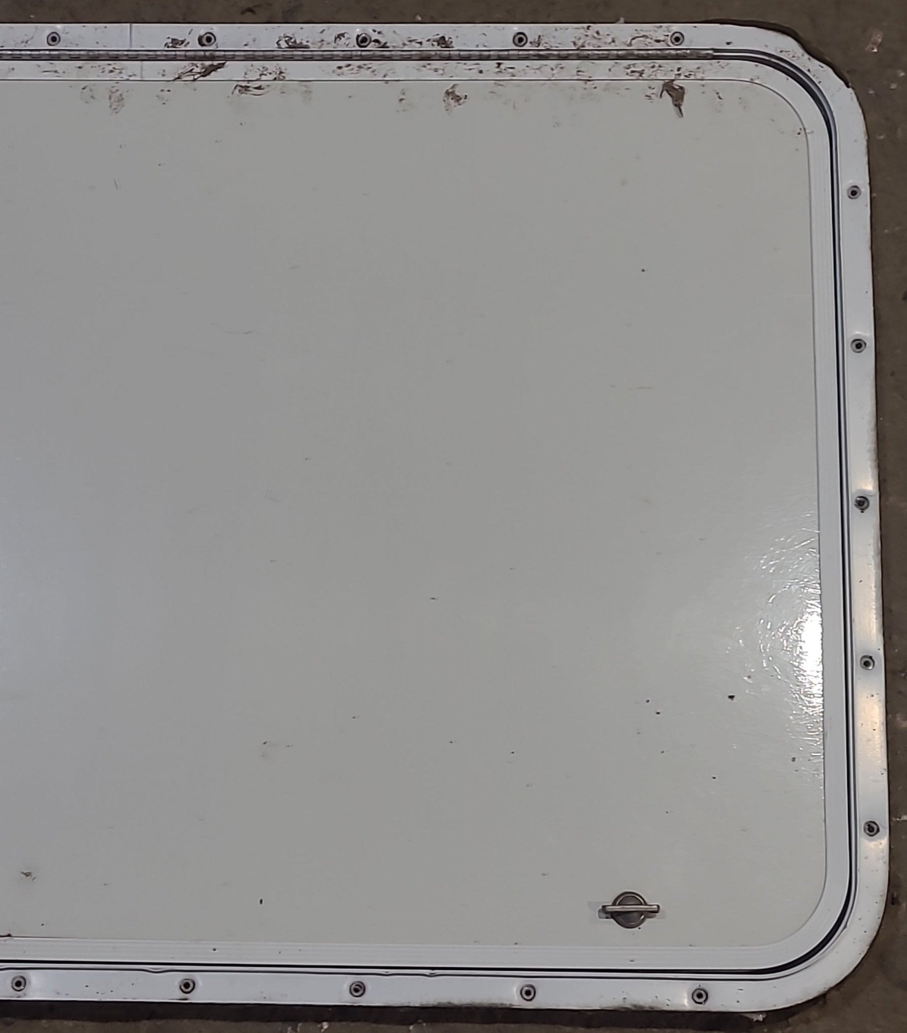 Used Radius Cornered Cargo Door 35 3/4" x 23 3/8" x 1/2" D - Young Farts RV Parts