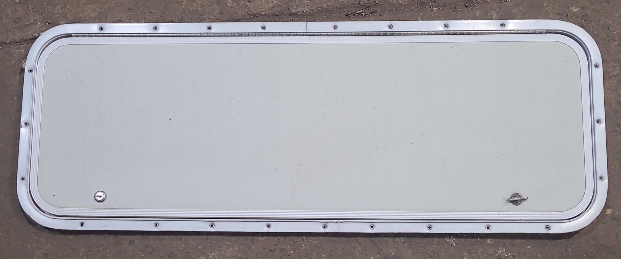 Used Radius Cornered Cargo Door 40" x 13 5/8" x 1/2" D - Young Farts RV Parts