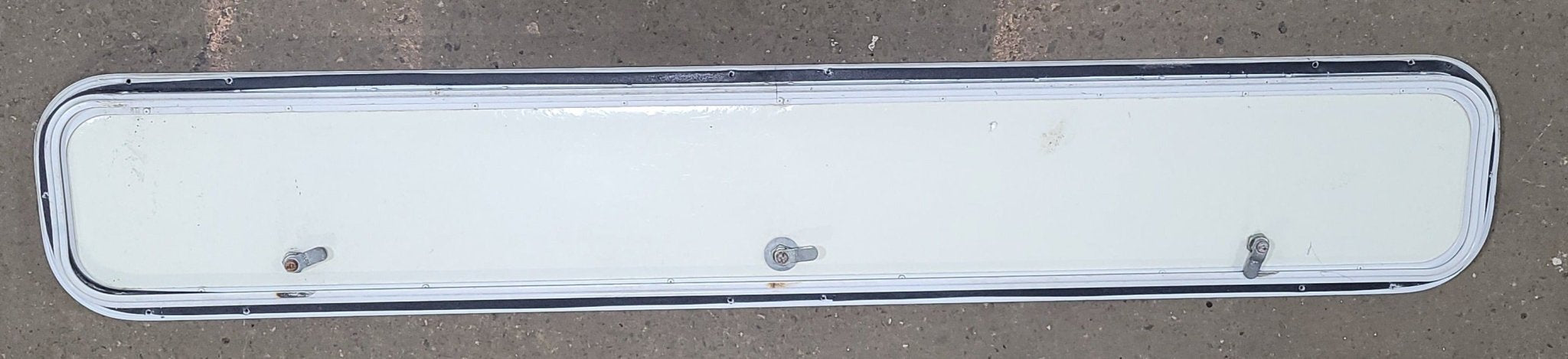 Used Radius Cornered Cargo Door 59 3/4" x 8 7/8" X 1/2" D - Young Farts RV Parts