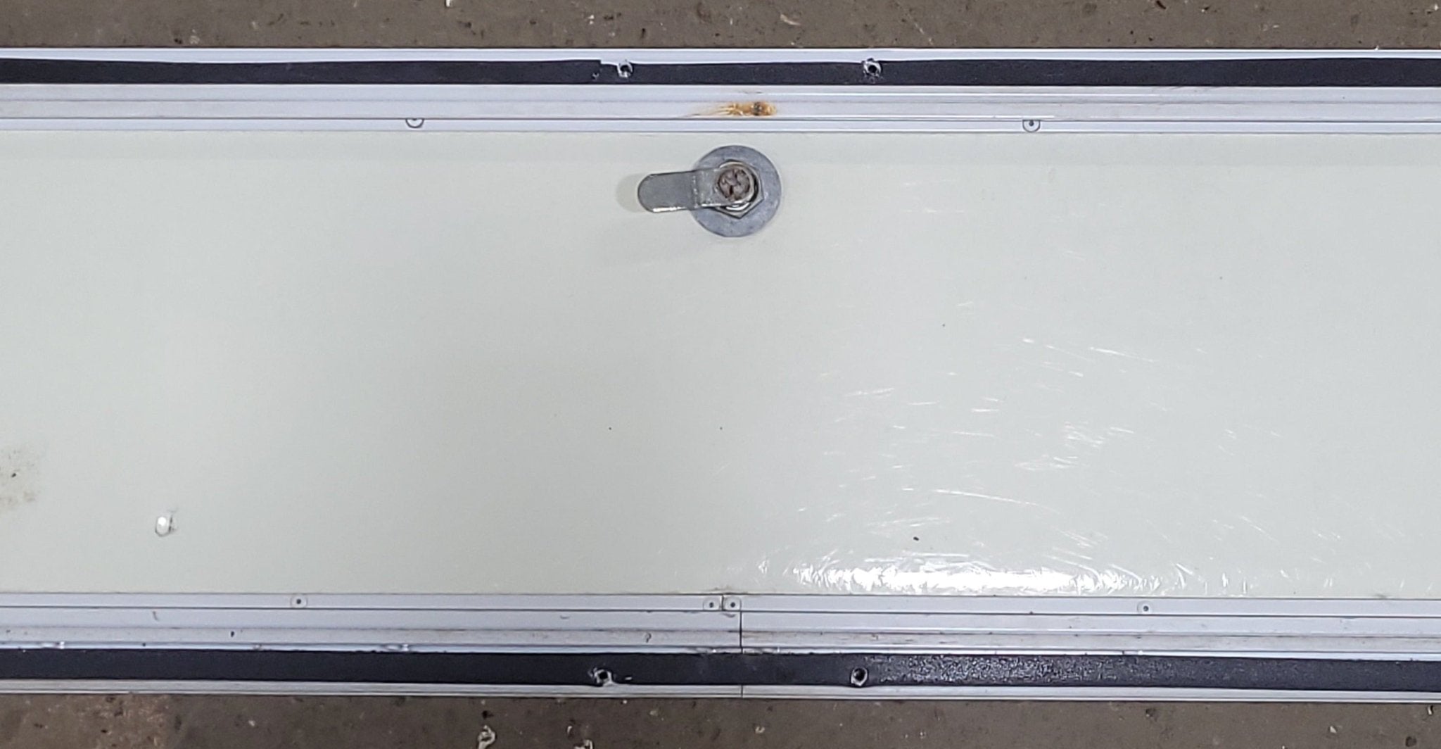 Used Radius Cornered Cargo Door 59 3/4" x 8 7/8" X 1/2" D - Young Farts RV Parts