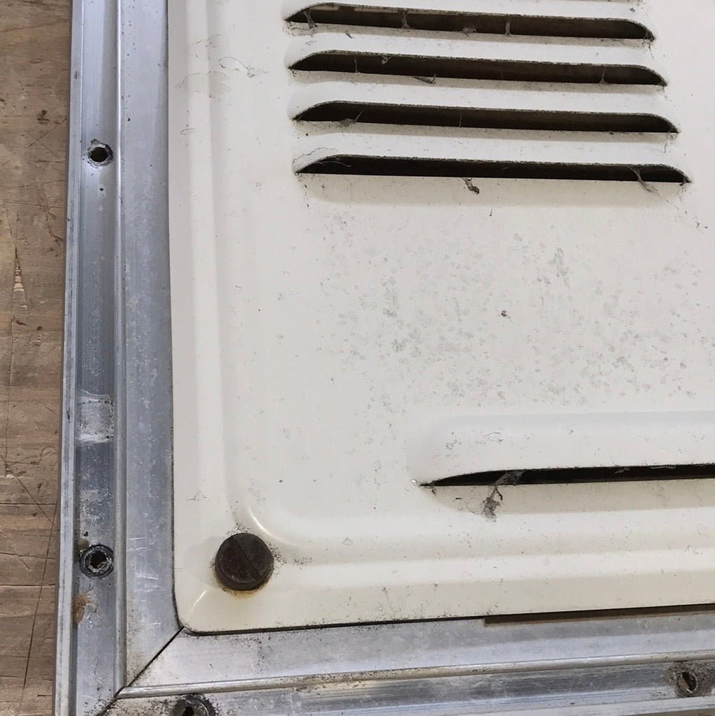 Used Retro DOMETIC (P/N UNKNOWN for RM382) - Off White Vent Door with Silver Trim - Young Farts RV Parts