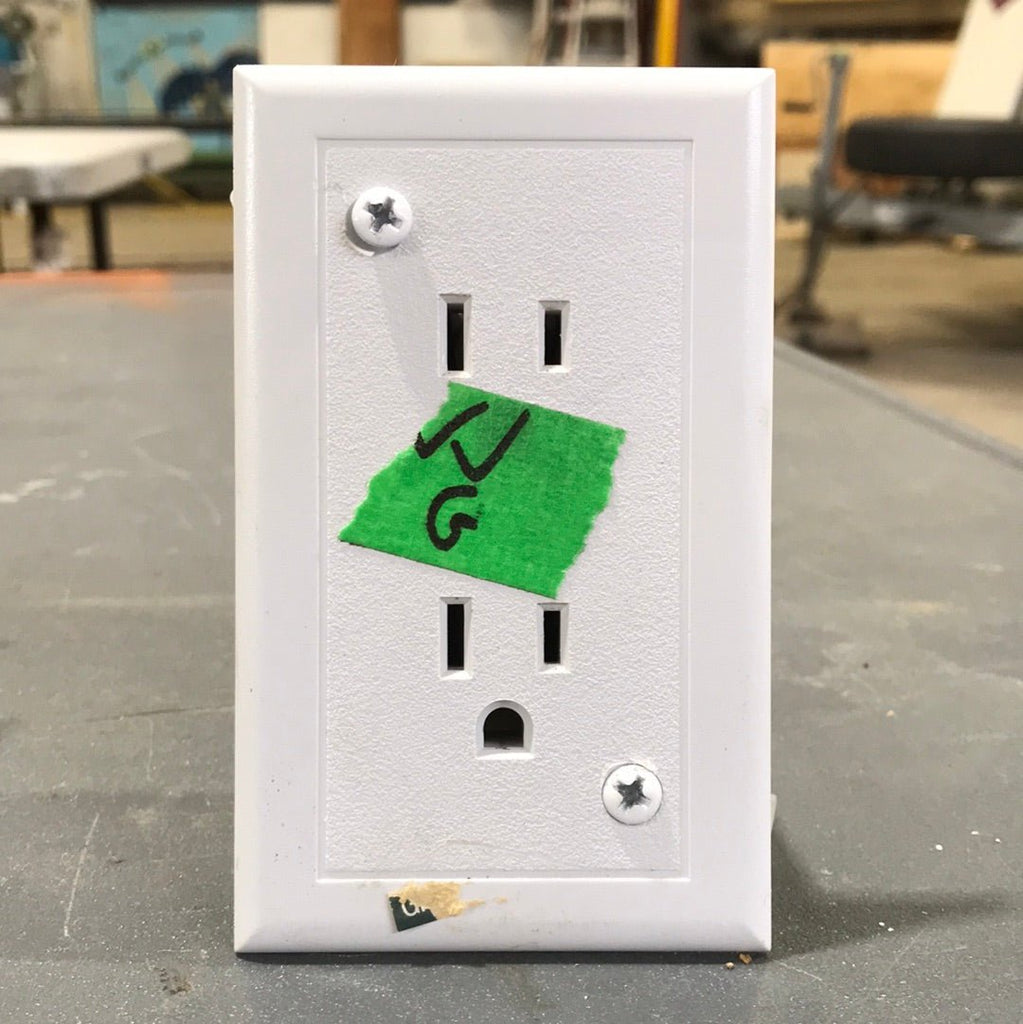 Used RV 110 Volt Wall Receptacle / Outlet -white - Young Farts RV Parts