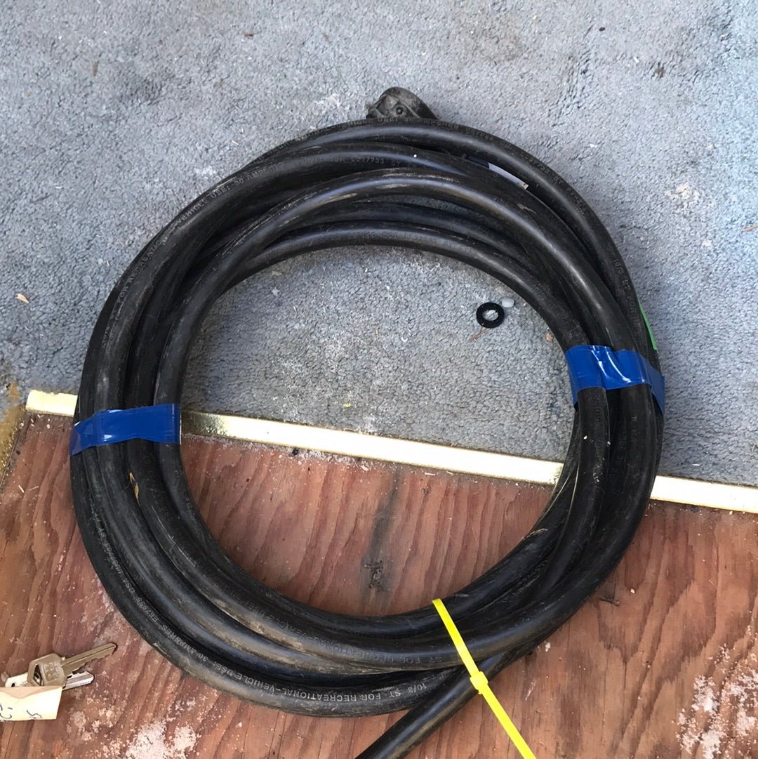 Used RV 28'4" Electrical Cord With Only Male End 30 AMP - Young Farts RV Parts