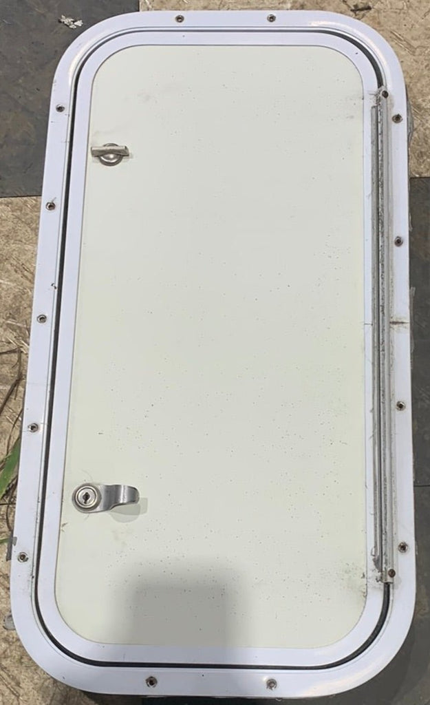Used RV Cargo Doors 23 3/4" x 11 3/4" x 1 3/4" - Young Farts RV Parts