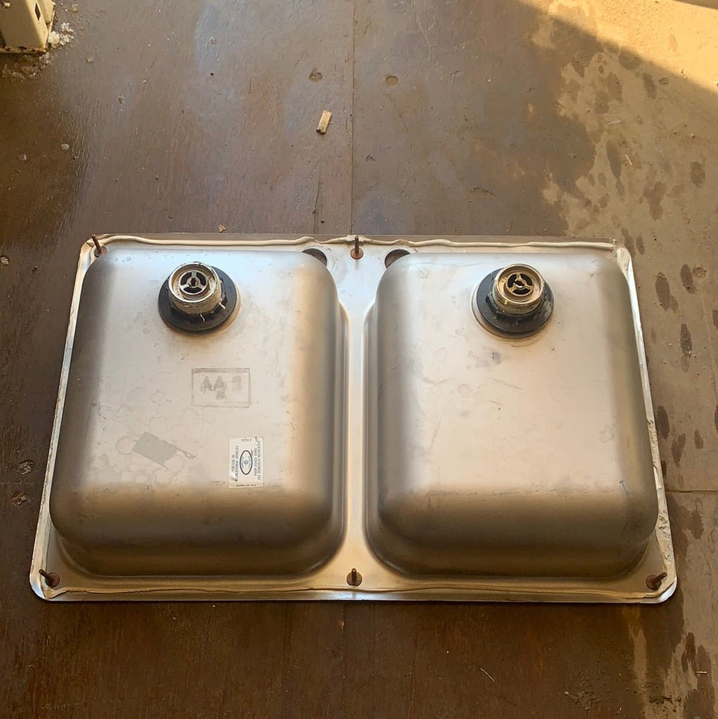 Used RV Double Kitchen Sink 25” W x 17” L - Young Farts RV Parts