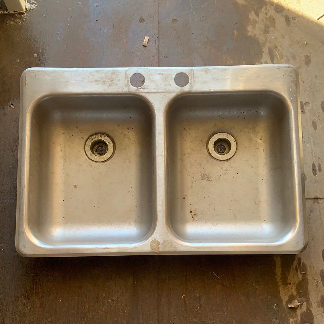 Used RV Double Kitchen Sink 25” W x 17” L - Young Farts RV Parts