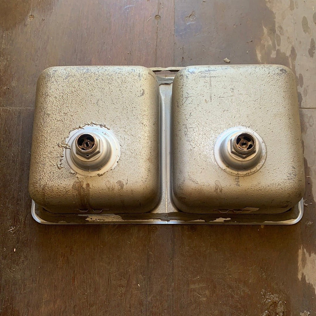 Used RV Double Kitchen Sink 26 3/4” w x 16” L - Young Farts RV Parts