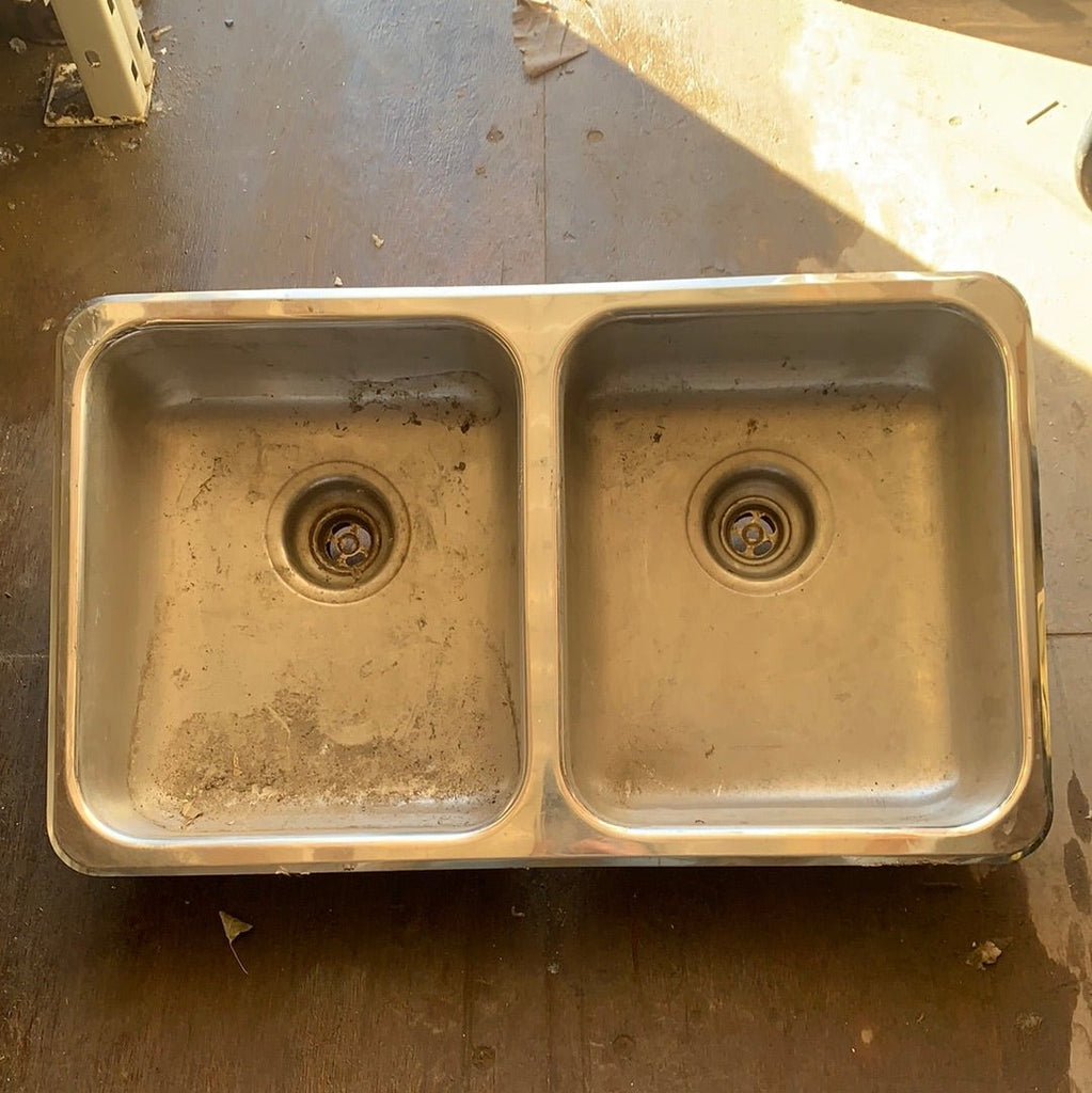 Used RV Double Kitchen Sink 26 3/4” w x 16” L - Young Farts RV Parts