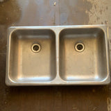 Used RV Double Kitchen Sink 27” w x 16” L
