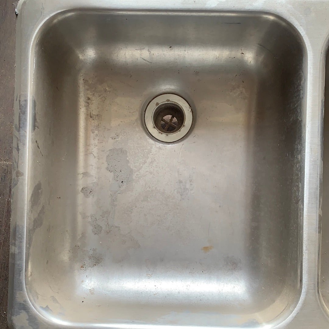 Used RV Double Kitchen Sink 27” w x 16” L - Young Farts RV Parts