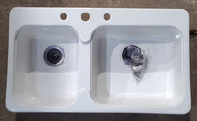 Load image into Gallery viewer, Used RV Double Kitchen Sink 32 3/4” W x 19” L - Young Farts RV Parts