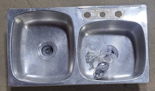 Load image into Gallery viewer, Used RV Double Kitchen Sink 33 7/8” W x 19” L - Young Farts RV Parts