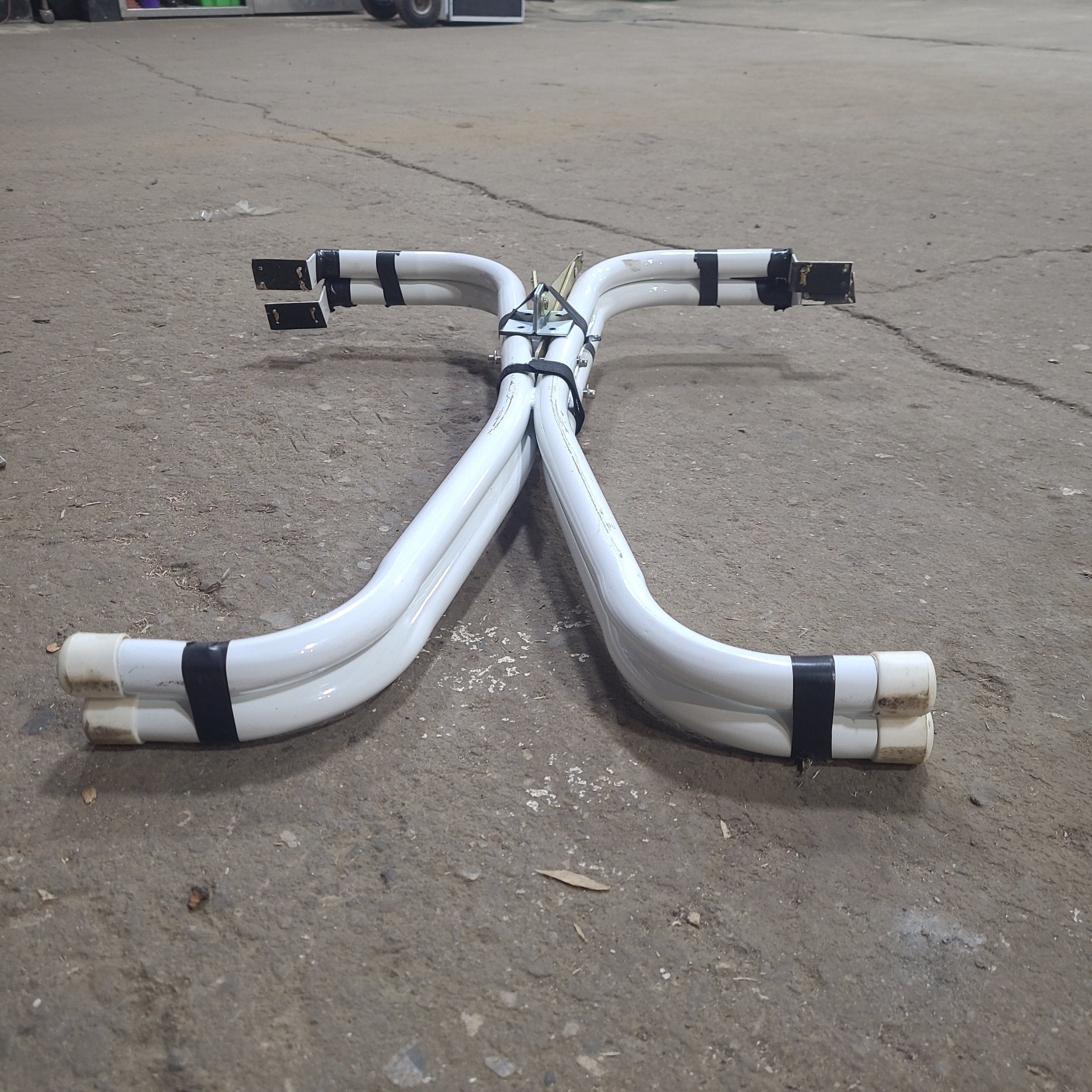 Used RV Folding Table Leg Set 25 1/4" H- OFF WHITE COLOR - Young Farts RV Parts