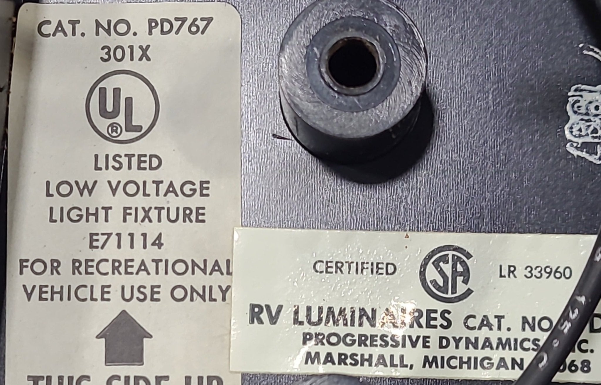 USED RV Interior Bullet/ Reading Light Fixture *SINGLE* RV Luminaire PD767 - Young Farts RV Parts