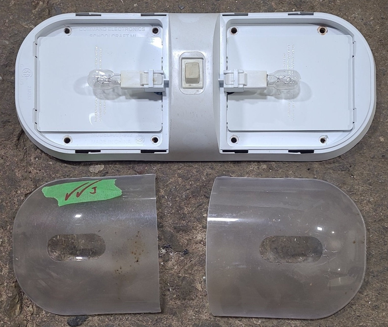 USED RV Interior Light Fixture *DOUBLE* - Young Farts RV Parts