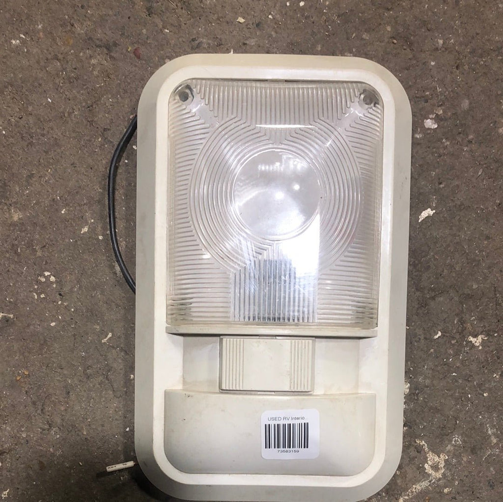 USED RV Interior Light Fixture *SINGLE* OFF-WHITE LR96696 - Young Farts RV Parts