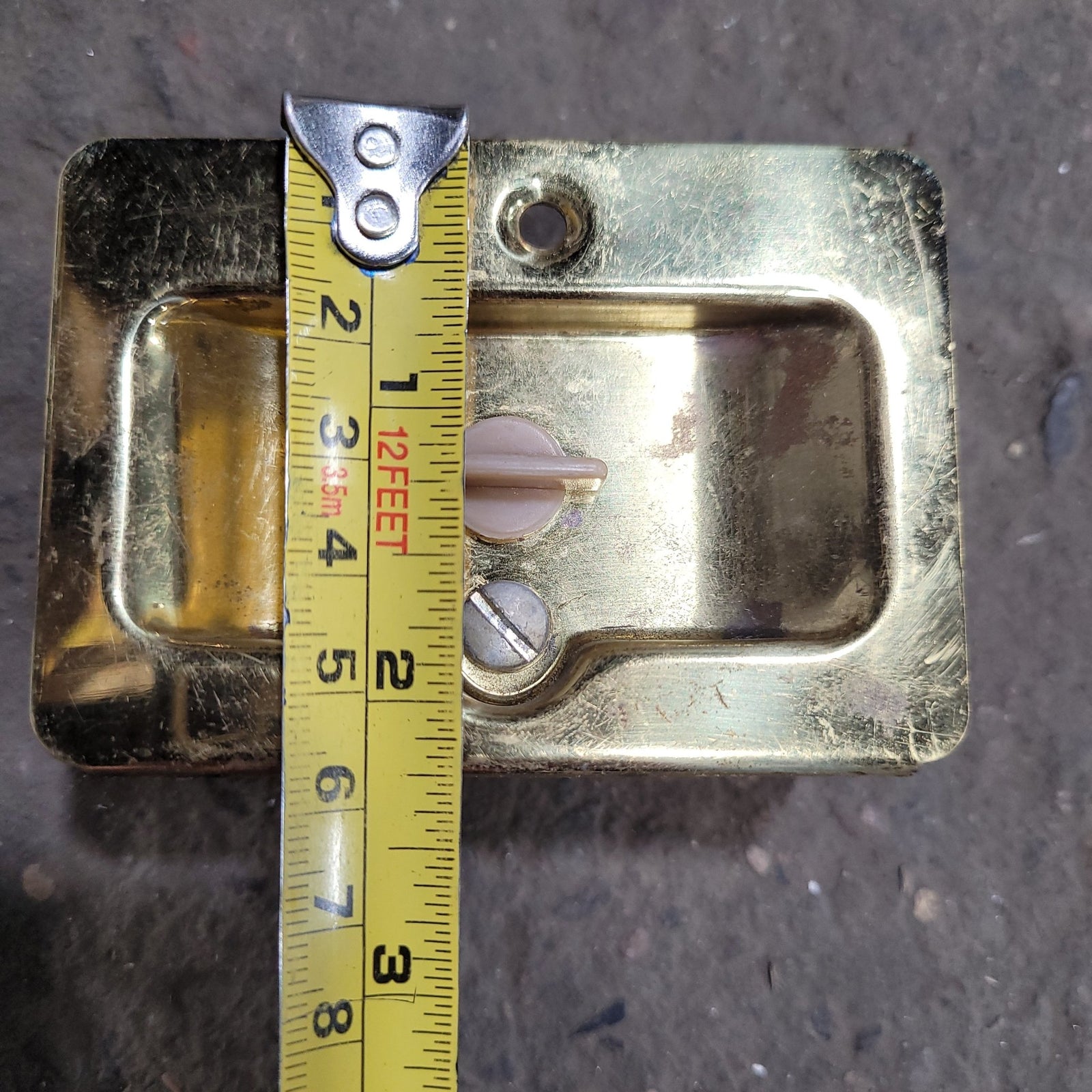 Used RV Pocket Door Brass Privacy Lock - Young Farts RV Parts