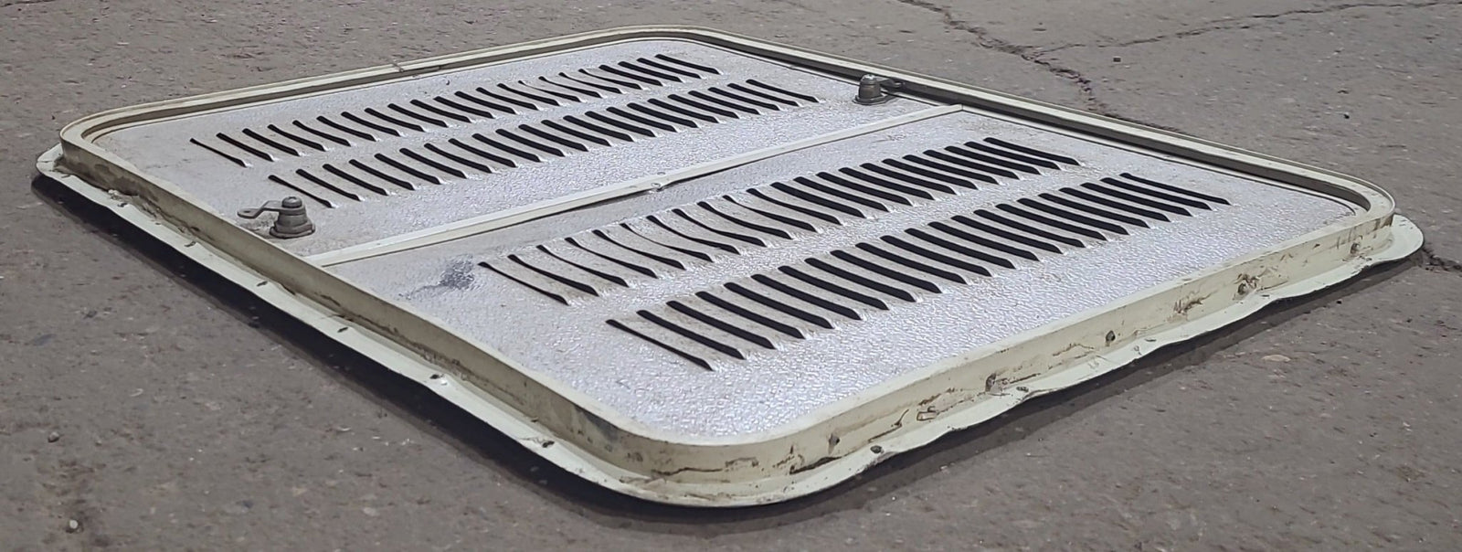 Used RV Radius Battery / Propane Cargo Door 31 3/4 x 23 1/2 x 3/4