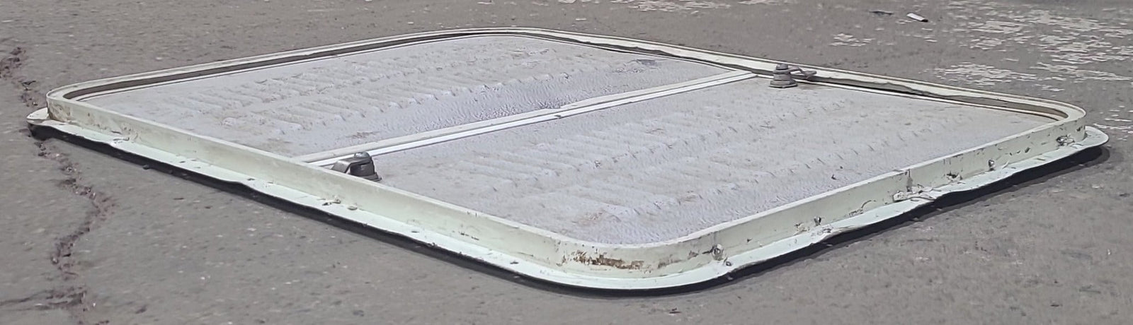 Used RV Radius Battery / Propane Cargo Door 31 3/4 x 23 1/2 x 3/4
