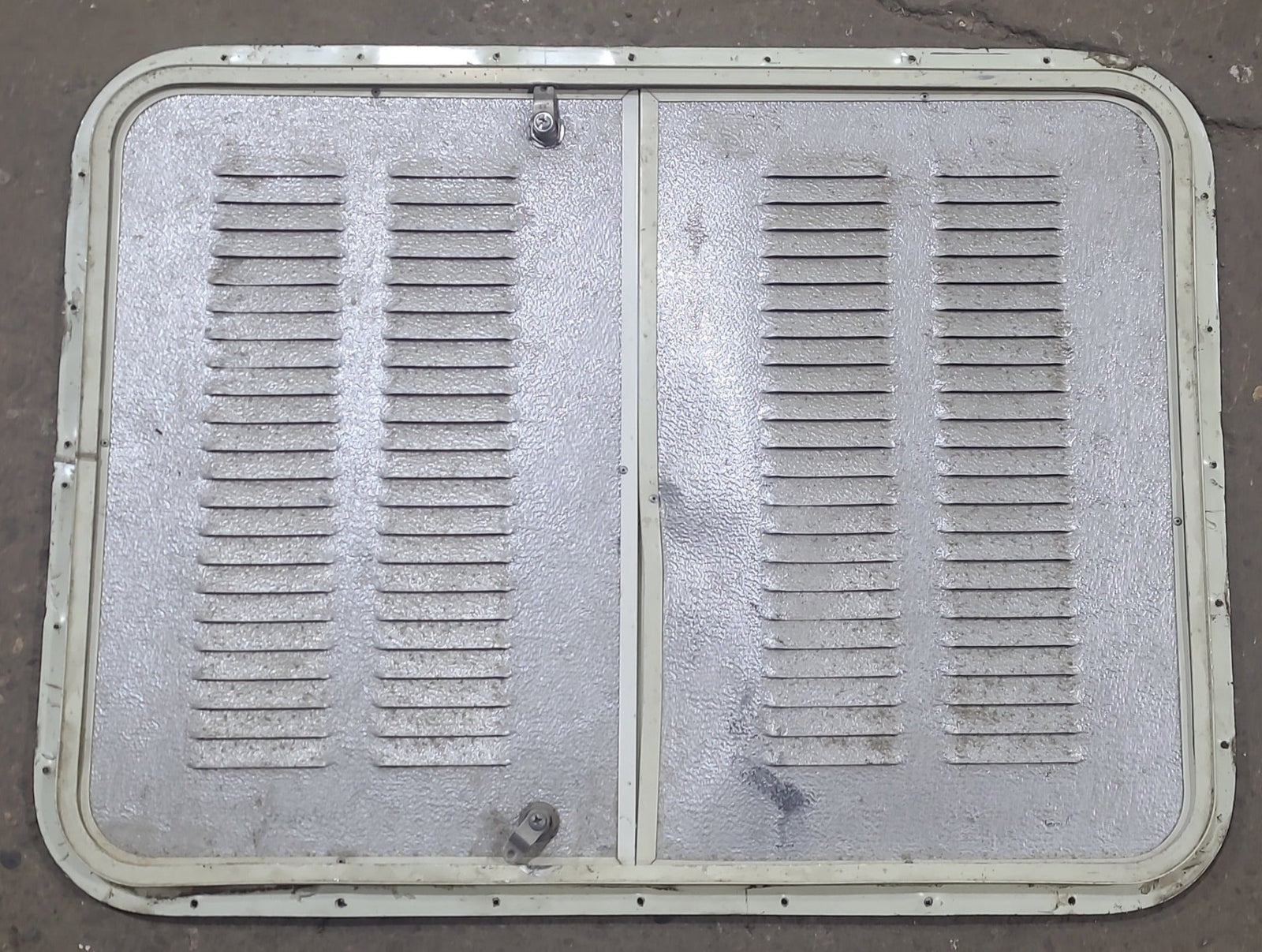 Used RV Radius Battery / Propane Cargo Door 31 3/4 x 23 1/2 x 3/4