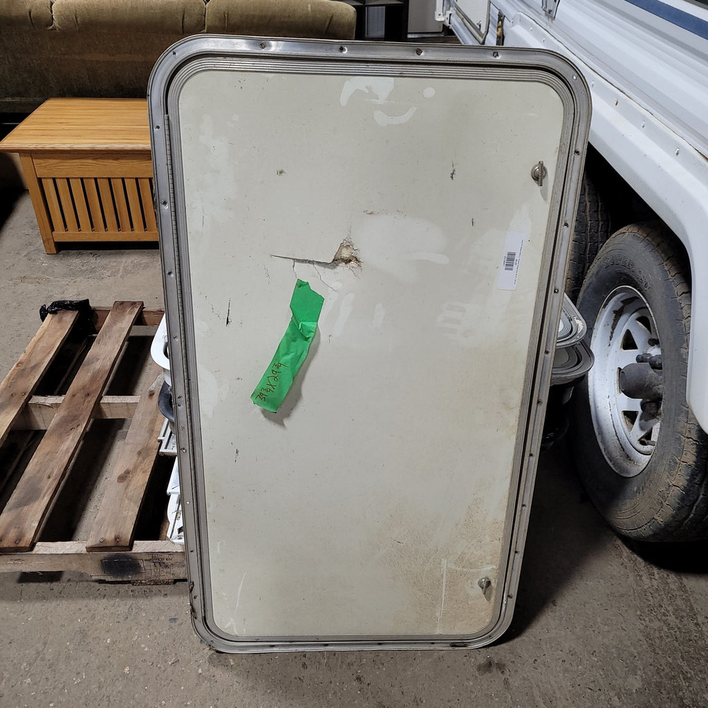 Used RV Radius Battery / Propane Cargo Door 39 3/4 X 29 3/4 X 3/4"D - Young Farts RV Parts