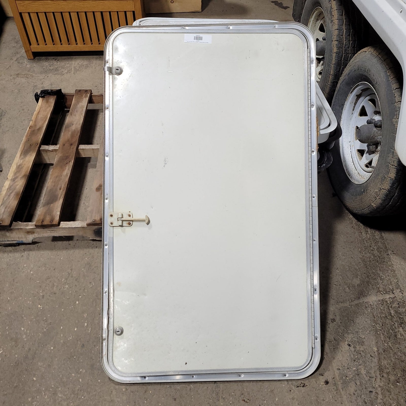 Used RV Radius Battery / Propane Cargo Door 44 X 26 X 1 1/2