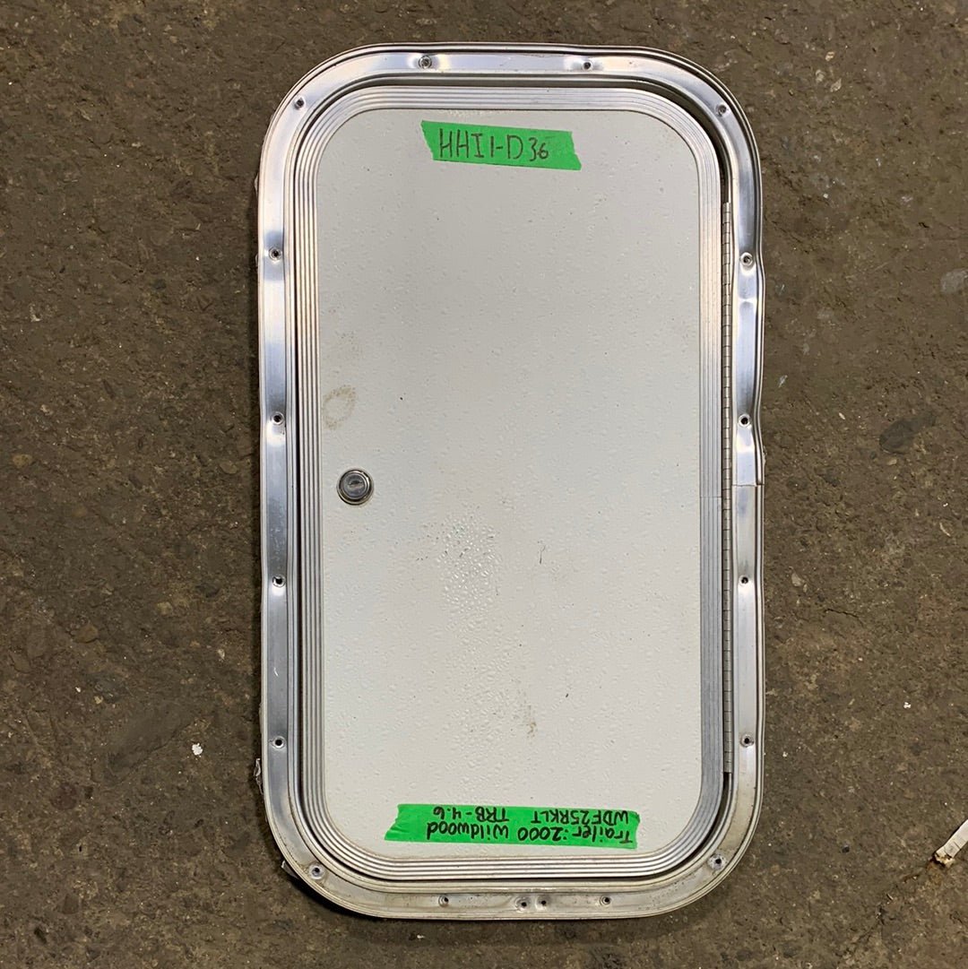 Used RV Radius Cargo / compartment Door 19 3/4 x 10 7/8