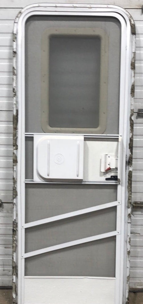 Used Rv Radius Entry Door 25 1/2 x 72 1/2 - Young Farts RV Parts