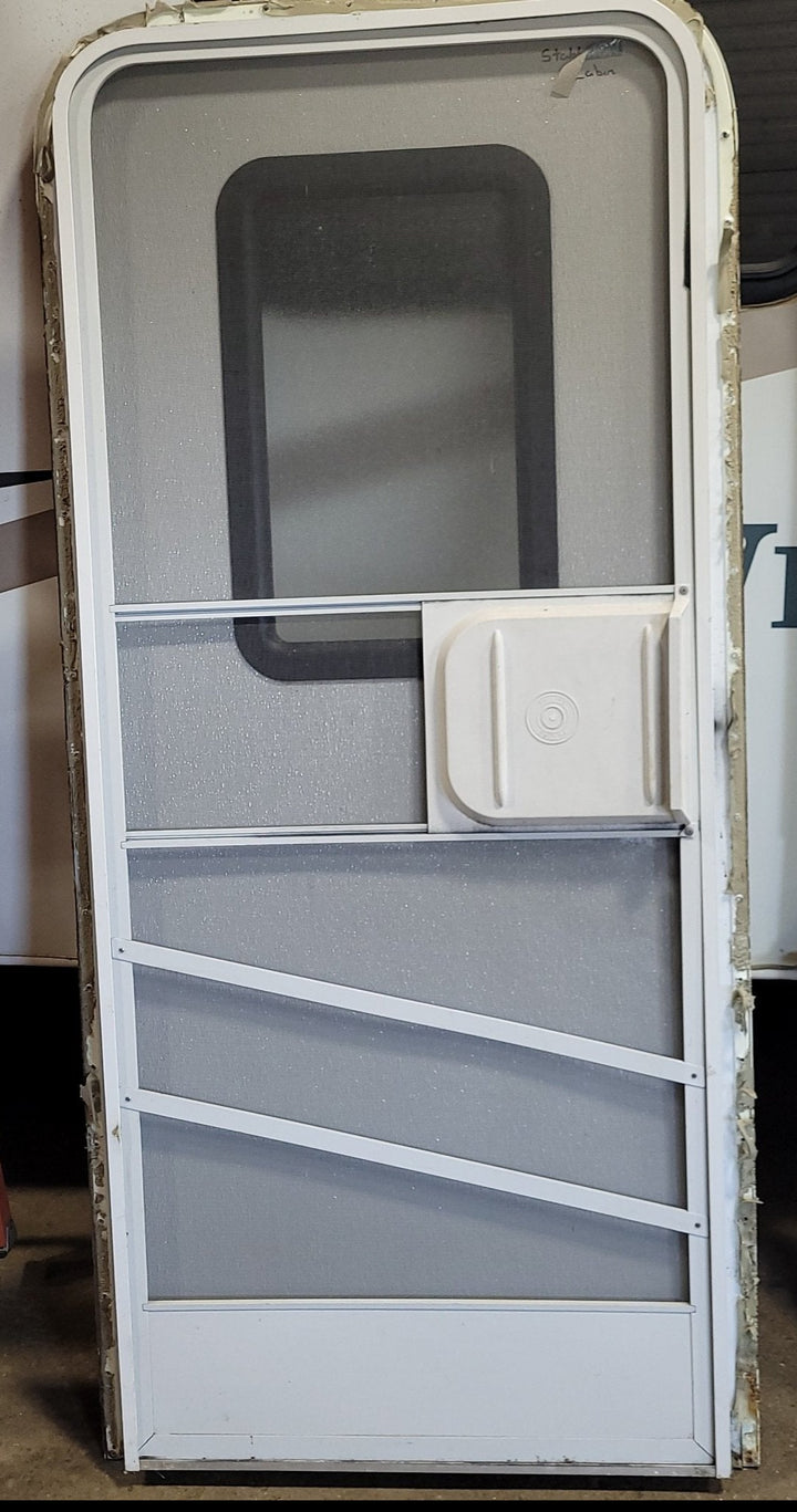 Used RV Radius Entry Door 30 1/2" X 70" - Young Farts RV Parts