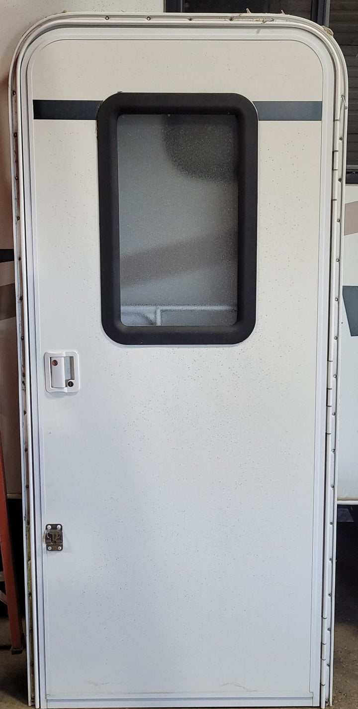 Used RV Radius Entry Door 30 1/2" X 70" - Young Farts RV Parts