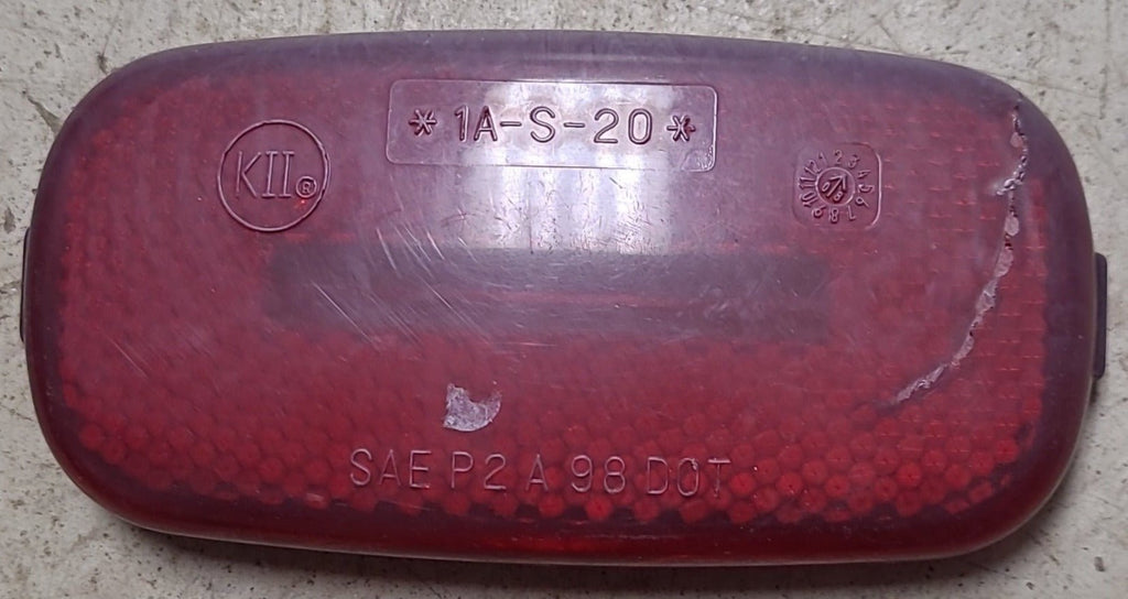 Used SAE P2 A 98 DOT | 1A-S-20 Replacement Lens for Marker Light | Red - Young Farts RV Parts
