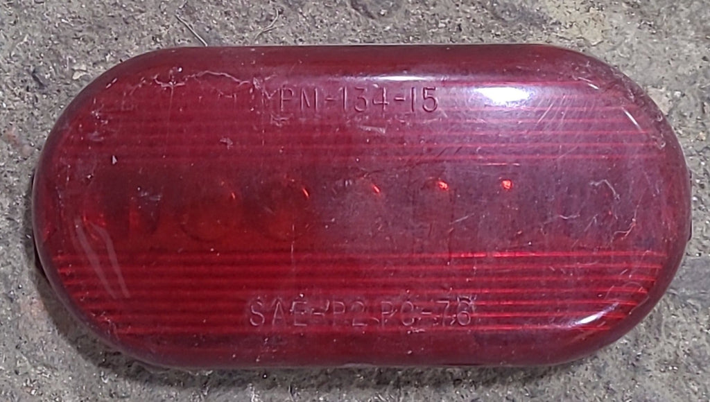 Used SAE-P2 PC-76 Replacement Lens for Marker Light - Red - Young Farts RV Parts